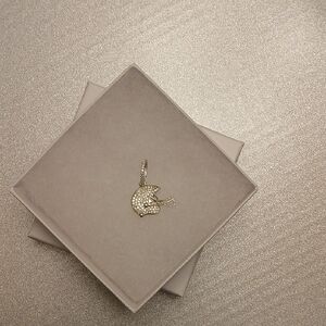 Rhodium Plated 925 Sterling Silver Football Helmet Pendant Necklace Charm